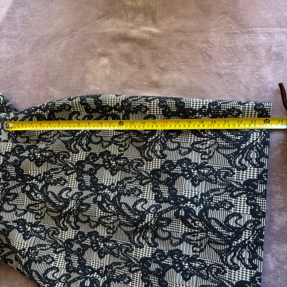 Brooks Brothers Navy White Houndstooth Floral Jacquard Sheath Dress 6 NWT $198 - Picture 8 of 10